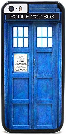 Insomniac Arts - Blue Police Call Box - Case for iPhone 6 Plus, Black Silicone Rubber Cover