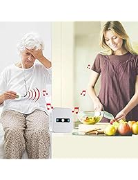 Daytech Caregiver Pagers   Botón de llamada inalámbrico para ancianos y pacientes con sistema de alerta en el hogar, 2 receptores portátiles y 3 transmisores SOS