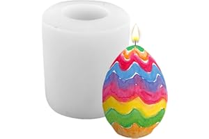 Easter Egg Candle Moulds, 3D Easter Egg Silicone Candle Molds Egg Shaped Silicone Epoxy Resin Mold Soap Mold Candle Making Mo