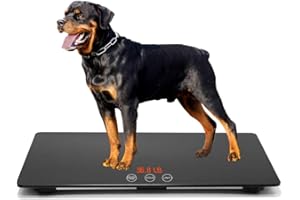 Digital Large Dog Scale,35.4‘’L x 23.6W, Animal Scale Platform with 3 Weighing Modes, kg, oz, lb, 220 Pound, lbs, Capacity wi