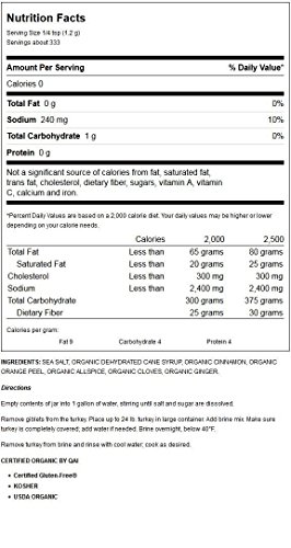 Simply Organic, Turkey Brine Seasoning, 14.1 Oz