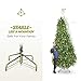 LIFEFAIR 9ft Prelit Christmas Tree Pine Tree with 850 Clear Lights and Realistic 2206 Thicken Tips, Hinged UL Certified