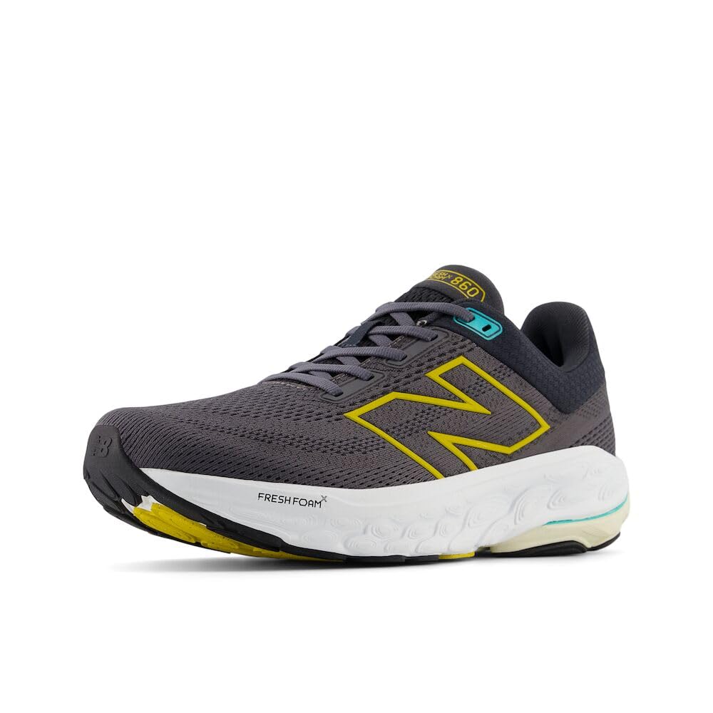New Balance Men's Fresh Foam X 860 V14 Running Shoe, Magnet/Ginger Lemon/Cyber Jade, 11.5 X-Wide Image