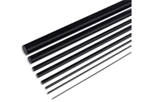 CHAOMIN Carbon Fiber Rod,1000mm Solid Carbon Rod, Diameter 1mm 2.5mm 3mm 4mm 5mm Carbon Fiber Rod for Remote Control Aircraft Arm(2.5x1000mm 5pcs)