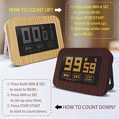 image for Antonki TimerPro Kitchen Timer, Backlight Digital Countdown Timer with