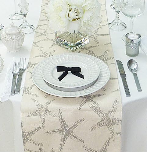 Appleberry Attic Starfish Table Runner Collection (Grey) Handmade in USA
