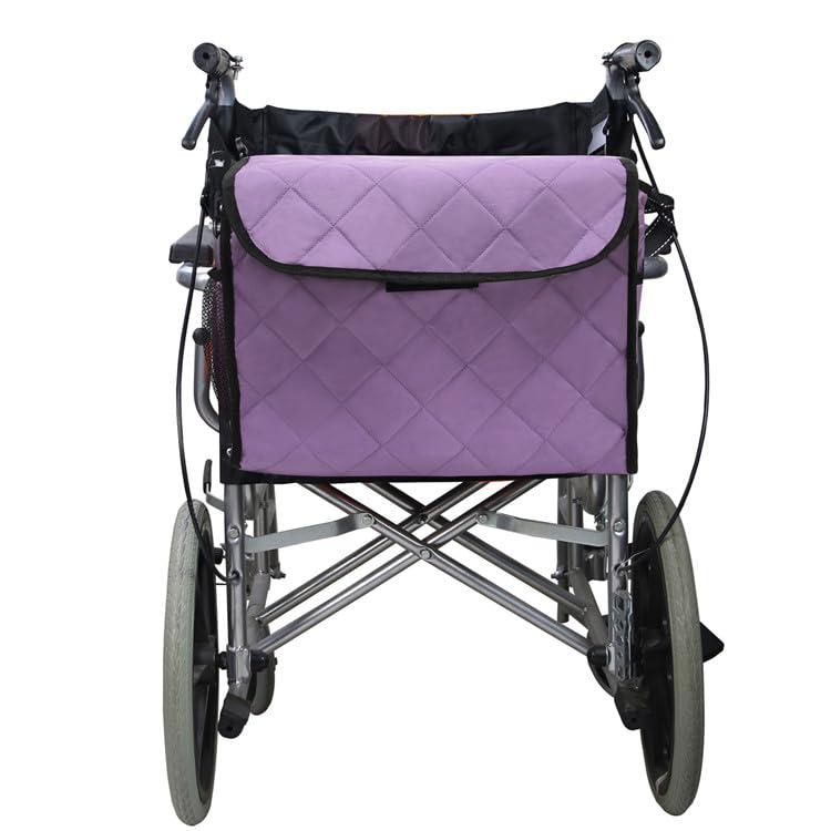 Wheelchair Bag,Wheelchair Backpack Bag for Most Electric, Manual Wheelchairs or Mobility Scooters,Large Tote Accessory to Hang on Back,for Handicap, Seniors (Purple)