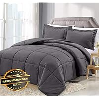 Werrox 3 Piece Reversible Down Alternative Comforter Set - Comforter with Shams | King Size | Quilt Style QLTR-291265687