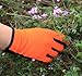 OZERO Gardening Gloves with Genuine Deerskin Leather Palm and Sensitive Touch Screen Fingertips - Breathable and Snug-fit for Work, Gardening, DIY, Mechanics - Women and Men (Orange-Gray,Medium)