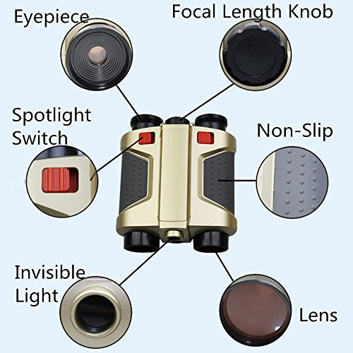 MSOO 4x30 Binocular Telescope Pop-up Light Night Vision Scope Binoculars Novelty Toy (Green) - Thumbnail 3