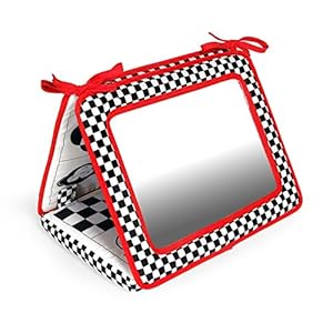 Black, White & Red, Smile, Baby 2-in-1 Crib & Floor Mirror