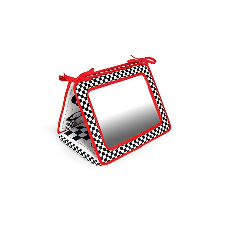 Black, White & Red, Smile, Baby 2-in-1 Crib & Floor Mirror