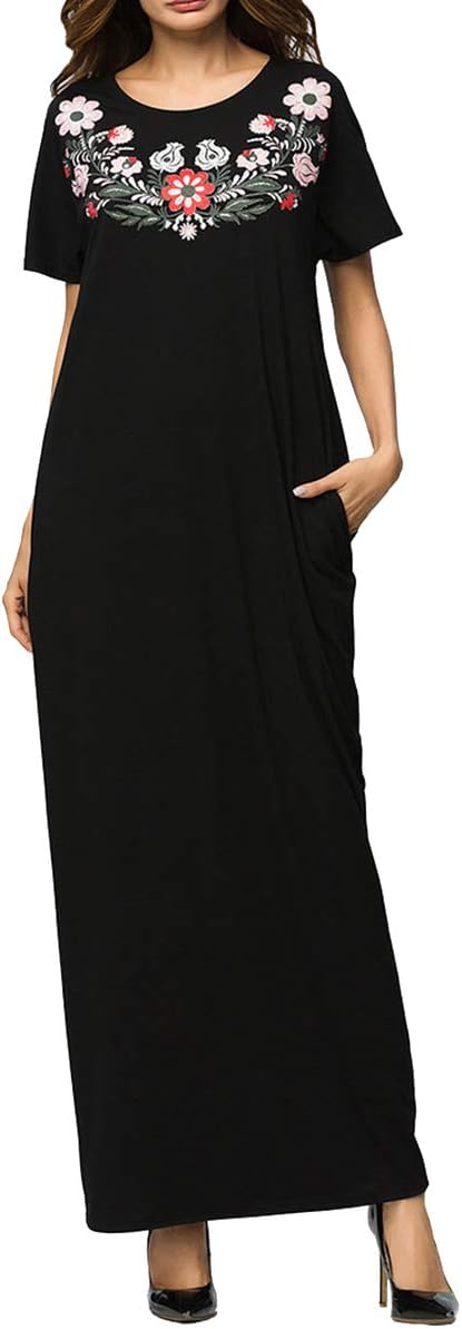Muslim Arabic Islamic Women Abaya Dress Dubai Kaftan Long Robe