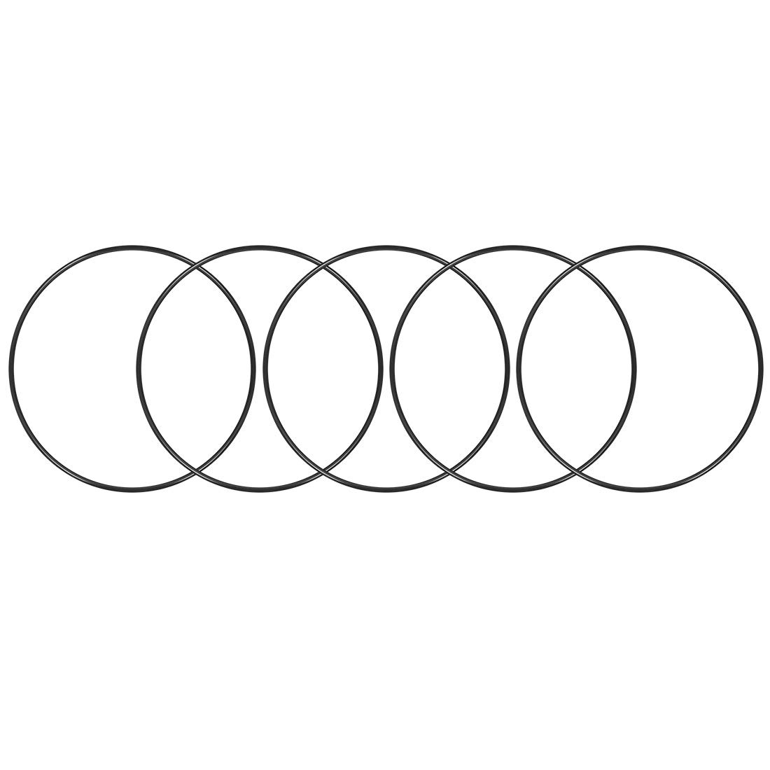 sourcing map Nitrile Rubber O-Rings 170.3mm OD 165mm ID 2.65mm Width, Metric Sealing Gasket, Pack of 5