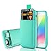 LAMEEKU iPhone 6 Plus / 6S Plus Card Holder Case, Protective Wallet Cover Leather Wallet case Credit Card Slot Holder, Holder Cover Compatible for iPhone 6 Plus / 6S Plus 5.5 inch - Mint Green