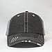 The Vintage Year Washed Cotton Low Profile Mesh Adjustable Trucker Baseball Cap (Distressed Black)