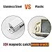 JQK Magnetic Door Catch, Stainless Steel Cabinet Magnet Closet Catches for Cupboard Closure Door Closer, 1.2mm Thickness 90 lbs Silver (Pack of 8), CC120-P8
