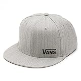 Vans Heather Grey Splitz Flat Peak Flexfit Cap (L/XL , Grey)