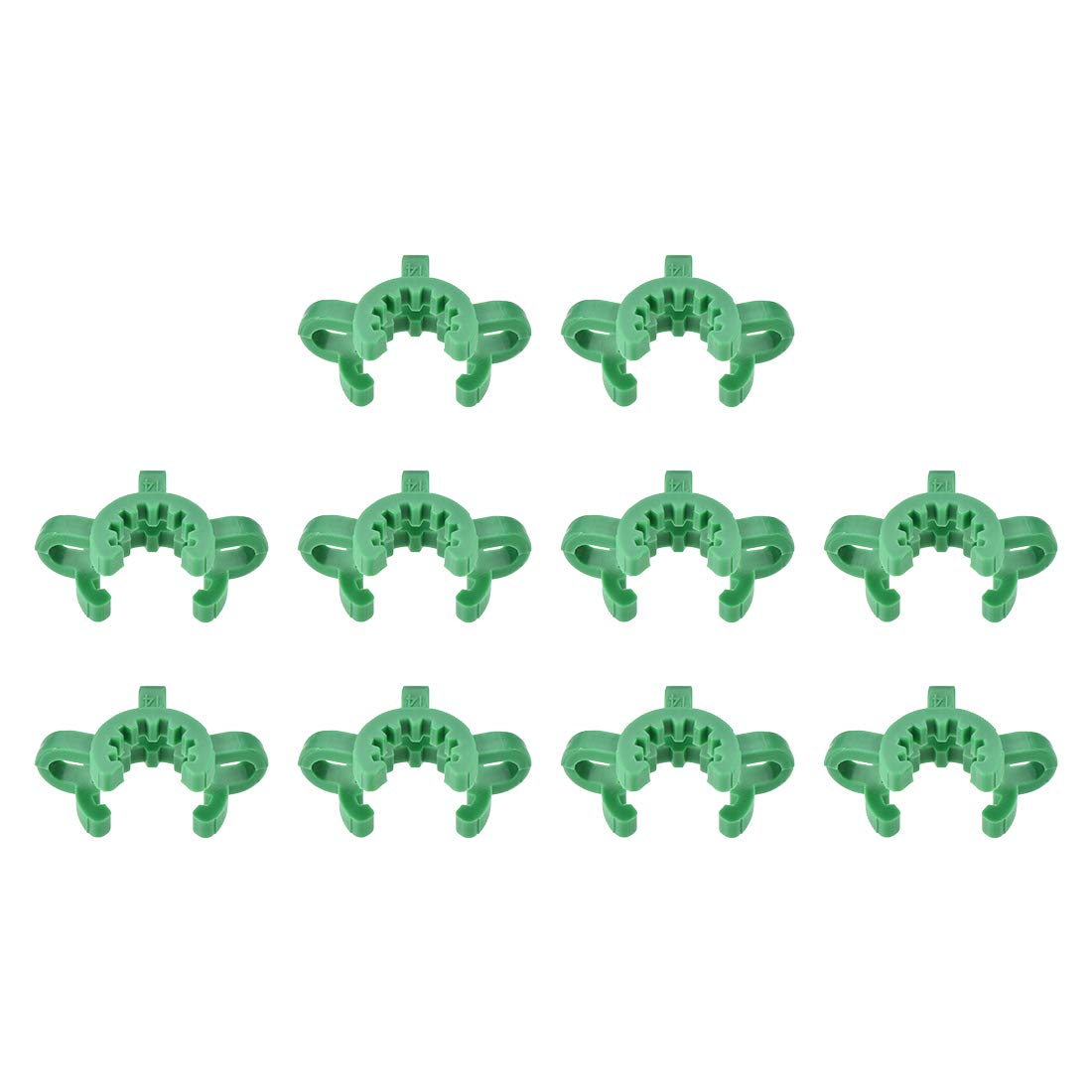 uxcell Lab Joint Clip Plastic Clamp Mounting Clips for 14/20 or 14/35 Glass Taper Joints Laboratory Connector Green 10Pcs