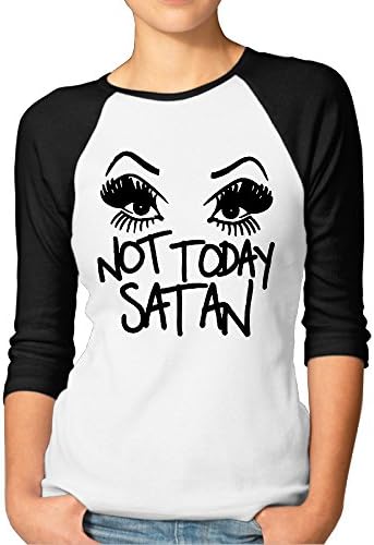 Not Today Satan Sassy Womens Funny Baseball Raglan Shirts Tee