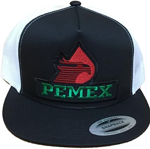 Pemex Hat Black White Mesh Snapback
