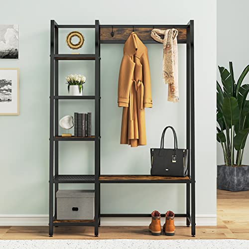SHA CERLIN 3-in-1 Hall Tree with Bench and Shoe Storage,Entryway ...