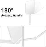 OSDUE Portable Travel Mirror Dual Purpose Handheld Square Mirror with Handle view 4