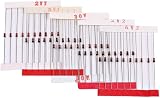 Fasizi 300Pcs Zener Diode 1/2W Assorted Kit 2V to 39V 30 Values 0.5W Electronics view 3