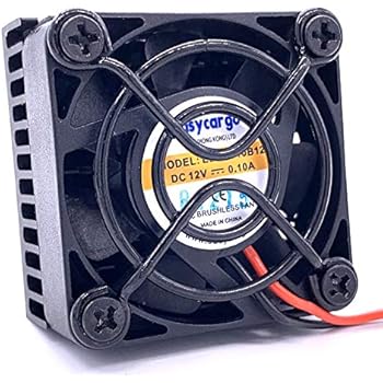 Easycargo 40mm Heatsink Fan 12V Kit, Cooler Heat Sink + 12V Ball Bearing Fan + Silicon Thermal Tape + Grill Screw Mounting Kit (1)