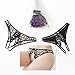 2-Pack Women Sexy Crotchless Open Crotch Panties Lace Floral Underwear With Stretch (L)
