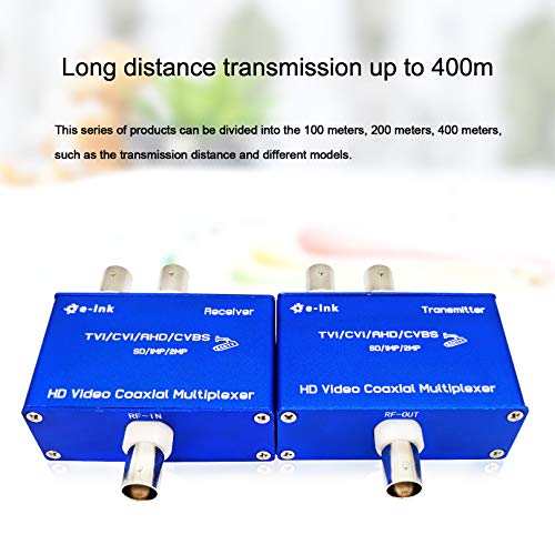 E-link 2CH CVI AHD TVI Coaxial Multiplexer HD Analog Camera CCTV Video Multiplexer Over Single Coax Cable Up to 400m
