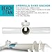 Beach Umbrella Sand Anchor – Universal Fit – Safe, Strong Wind Protection