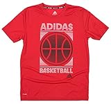 Adidas Big Boys Youth Climalite Court Precision Tee, Red