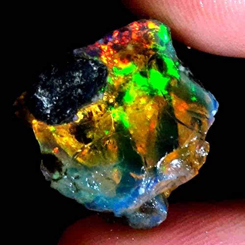 5.50cts 100% Natural Super Multi Shining Ethiopian Opal Rough Royal Gemstone
