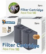Superfish Aqua Flow 100 Filter Cartridge 2Pcs Internal Filter Black view 3