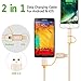 INN LIFE LIGHTNING-MICRO-1  2-in-1 Lightning and Micro USB Cable, 3' Nylon Braided High Speed Sync and Charging Cable Cord Compatible with iPhone 7/7Plus/6s plus/6s, iPad, etc., Golden, 3 Piece