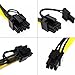 YEECHUN [Shipping from New York] 12-Pack 16AWG PCI-E 6Pin to 6+2Pin Cables (27.5 inch/70 cm) + Ethereum ETH ZEC Mining Power Supply 12V GPU Breakout Board
