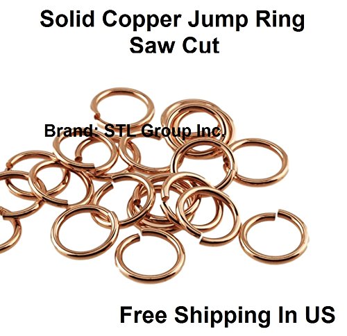 18 Ga Solid Copper Round Open Jump Ring - 5.5 MM O/D ( 1 OZ - Pack Of 300 )