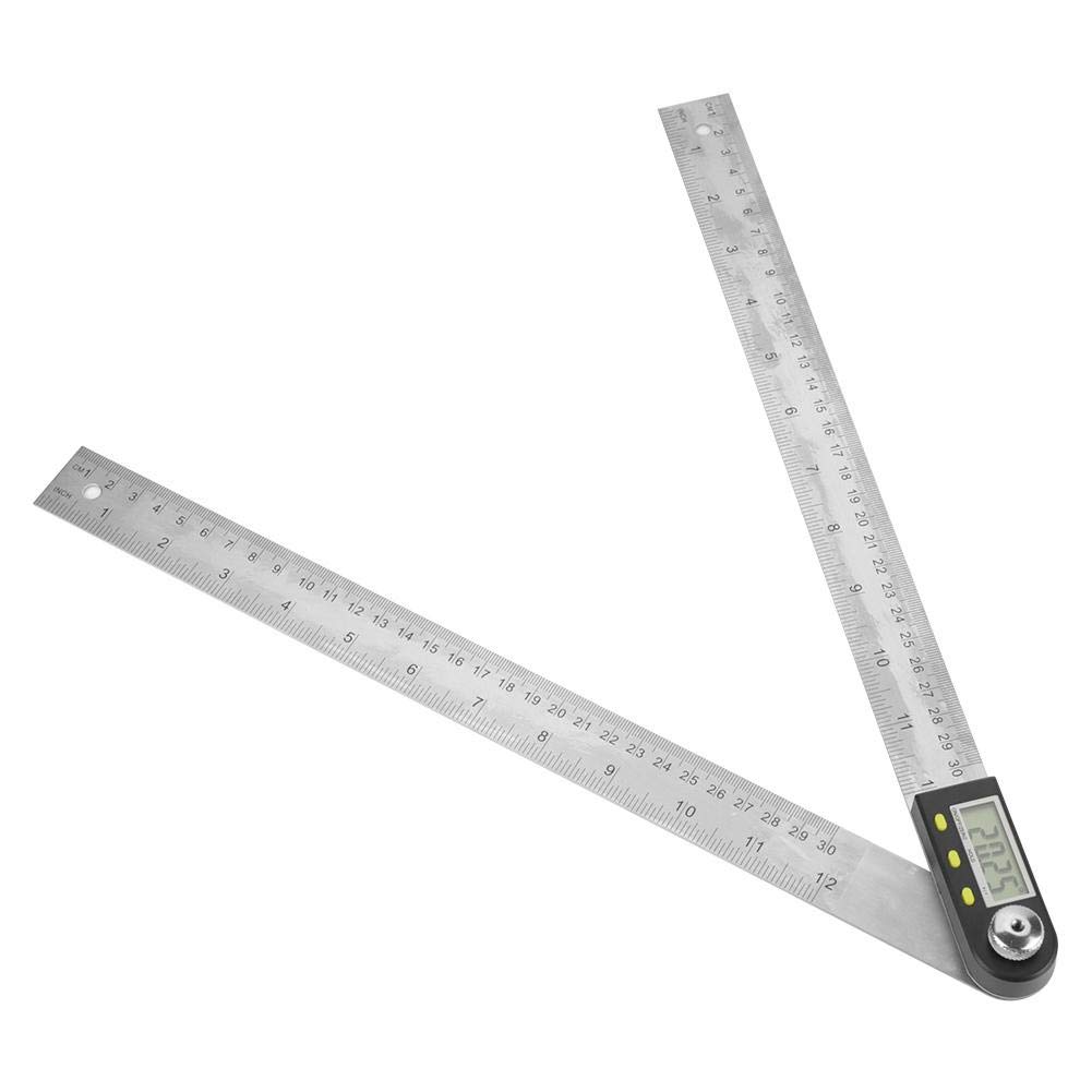 Digital Protractor Ruler, 0-300mm Stainless Steel Electronic Angle Finder Ruler, Digital Goniometer Angle Finder Miter Gauge Ruler