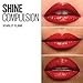 Maybelline New York Color Sensational Shine Compulsion Lipstick Makeup, Scarlet Flame, 0.1 Ounce