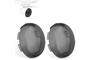 HOKUOTOLITE Turn Signal Lens Kit,Front/Rear Bullet Turn Signal Light Replacement Lenses Covers for Harley Sportster 883 1200/Touring Road King Electra Glide Street Glide/Softail/Dyna/V-Rod,Smoke,2 PCS