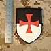 LEGEEON Knights Templar Cross Shield Crusaders Tactical Morale PVC 3D Rubber Patch