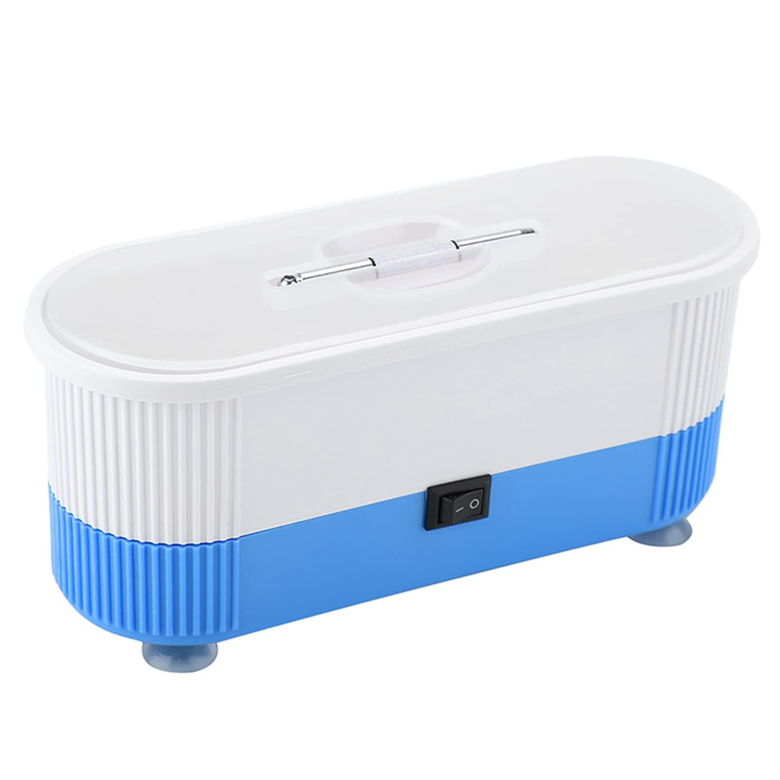 Qkiss Ultrasonic Cleaning Device Glasses Cleaning Device Ultrasonic Cleaner Ultrasonic Bath Cleaning Device Home Ultrasonic Cleaner for Glasses Jewelry Waterproof Watches Dentures(Blue)