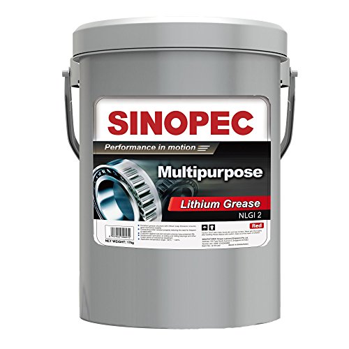 Sinopec multipurpose lithium grease, 5 gallon pail, red