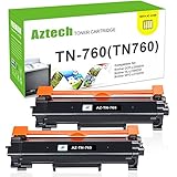 Aztech 2PK Compatible for Brother TN730 TN-730 TN760 HL-l2350dw HLL2395DW Toner Cartridge for Brother HL-l2395dw MFC l2710dw DCP l2550dw MFC-l2750dw HL-l2390dw HLl2370dw Ink Printer-With Chip