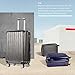 Coolife Luggage Expandable 3 Piece Sets PC+ABS Spinner Suitcase 20 inch 24 inch 28 inch (black)
