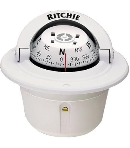 船舶用ルートコンパス リッチー RU90 Voyager Sailboat Racing Flush Mount (RU-90) - Ritchie Navigation