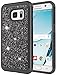 Galaxy S7 Case for Girls, S7 Bling Case, Jeylly Glitter Luxury Crystal Dual Layer Shockproof Hard PC Soft TPU Inner Protector Case Cover for Samsung Galaxy S7 S VII G930 - Black