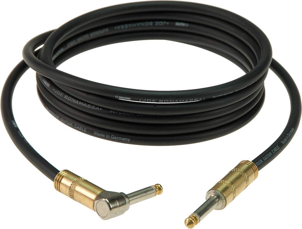 Klotz Joe Bonamassa High End Guitar Cable - Angled Jack Plug on One Side - Very Low Capacity of 70 pF/m (6 m)