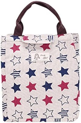 Yonlanclot Thermal Insulated Lunch Bag Portable Oxford Cloth Lunch Tote Bag Foldable Waterproof Picnic Cooler Bag